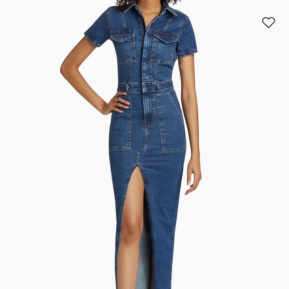 Good American Jean/Indigo Dress - called: Fit For Success Denim Maxi Dress. - Picture 1 of 4